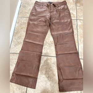 I.AM.GIA Brown Boot cut-Flare Leather Pants